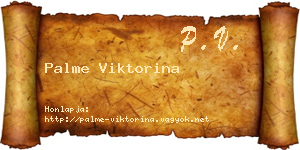 Palme Viktorina névjegykártya